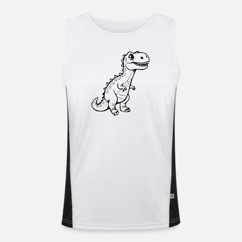 Dinosaur Black Débardeur respirant contrasté Homme 