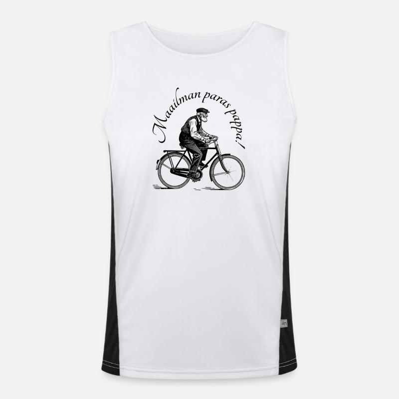 Der beste Opa der Welt – Opa – Opa – Radfahrer Funktionelles Kontrast-Tank Top für Männer 