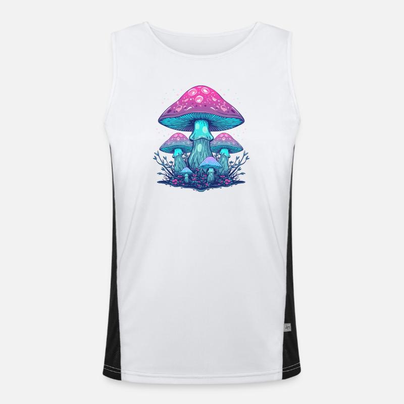 Ätherische Neonpilze Funktionelles Kontrast-Tank Top für Männer 