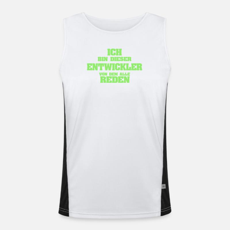 Developer as a profession - Men's Functional Contrast Tank Top  - white/black