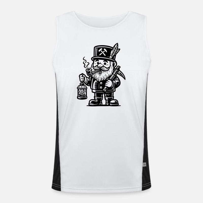 Bergmann Räuchermann Erzgebirge Men's Functional Contrast Tank Top 