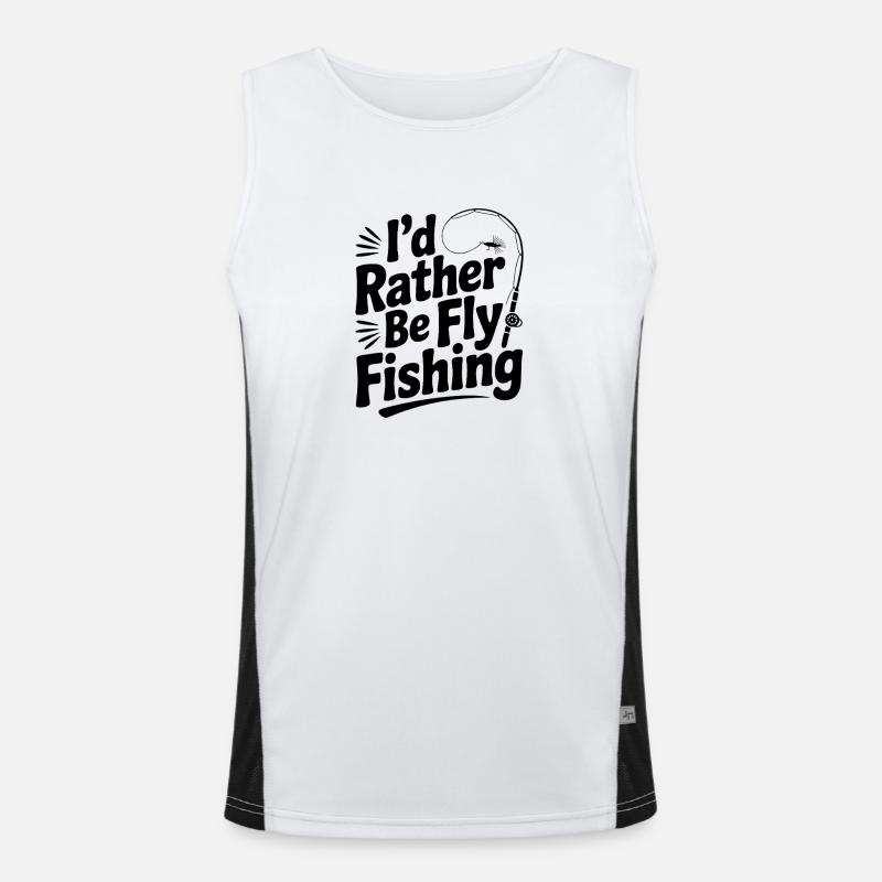 I’d Rather be Fly Fishing Men's Functional Contrast Tank Top 