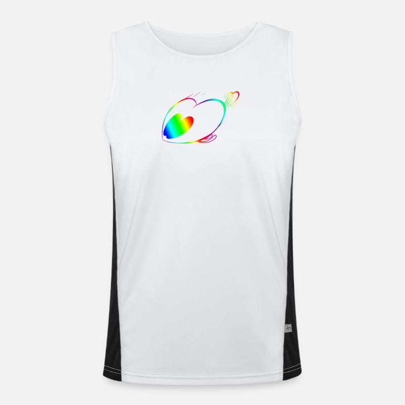 Regenbogen-Geschwindigkeitstricker Funktionelles Kontrast-Tank Top für Männer 