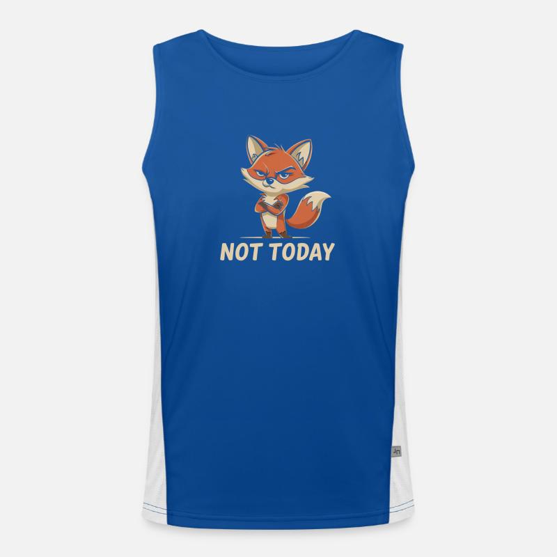 Fuchs Humor Funktionelles Kontrast-Tank Top für Männer 