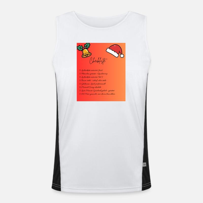 Conception de la liste de contrôle de Noël Débardeur respirant contrasté Homme 