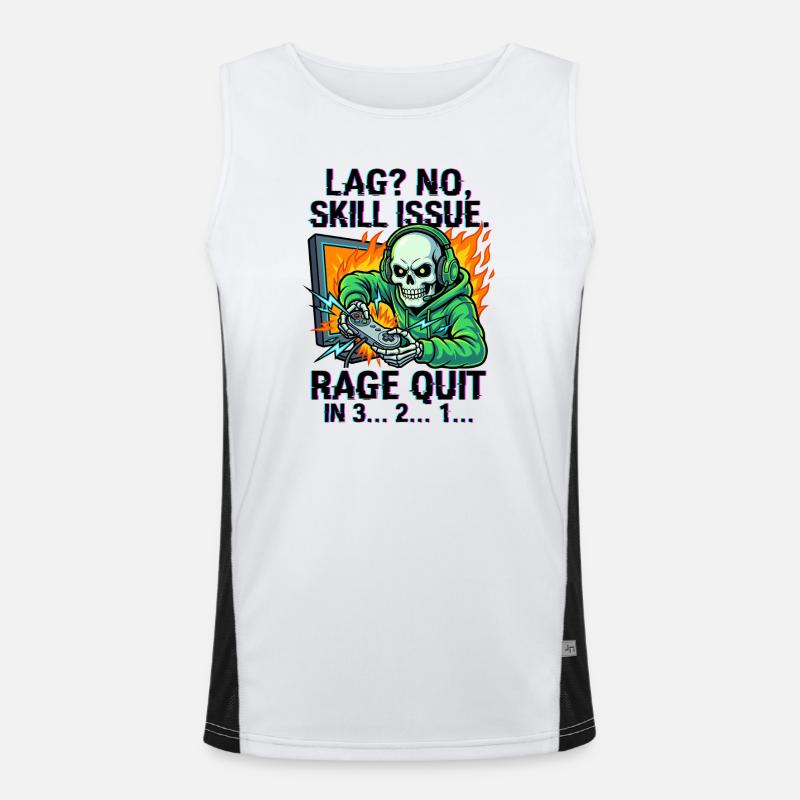 Lag? No, Skill Issue. Funktionelles Kontrast-Tank Top für Männer 