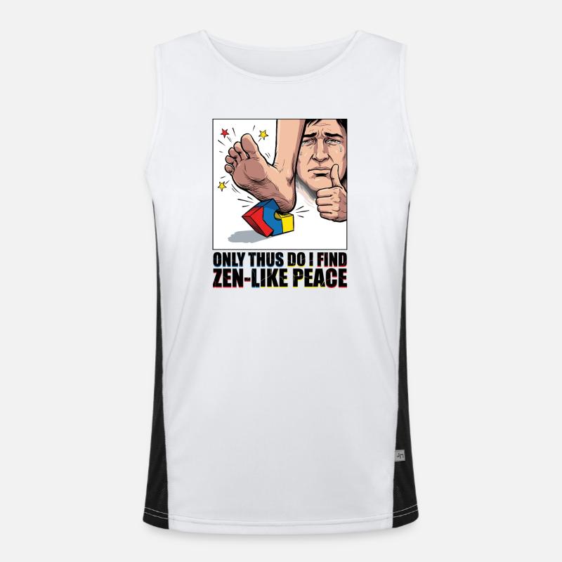 Bloc de construction Pain Zen Meme Débardeur respirant contrasté Homme 