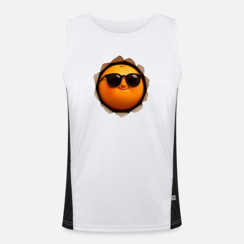 Grapefruit Funktionelles Kontrast-Tank Top für Männer 
