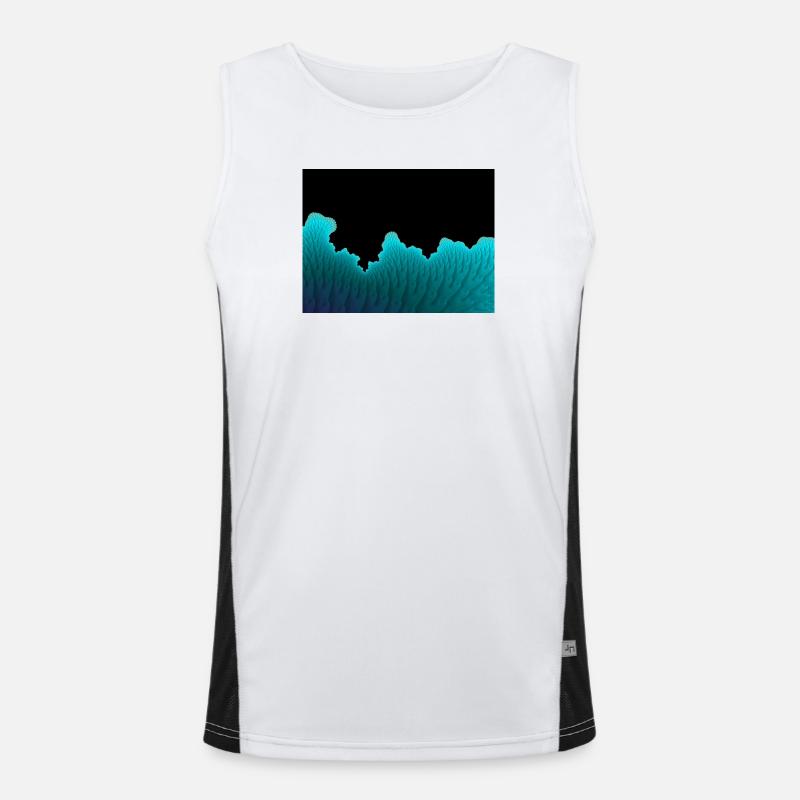 Neon Korallenwand Funktionelles Kontrast-Tank Top für Männer 