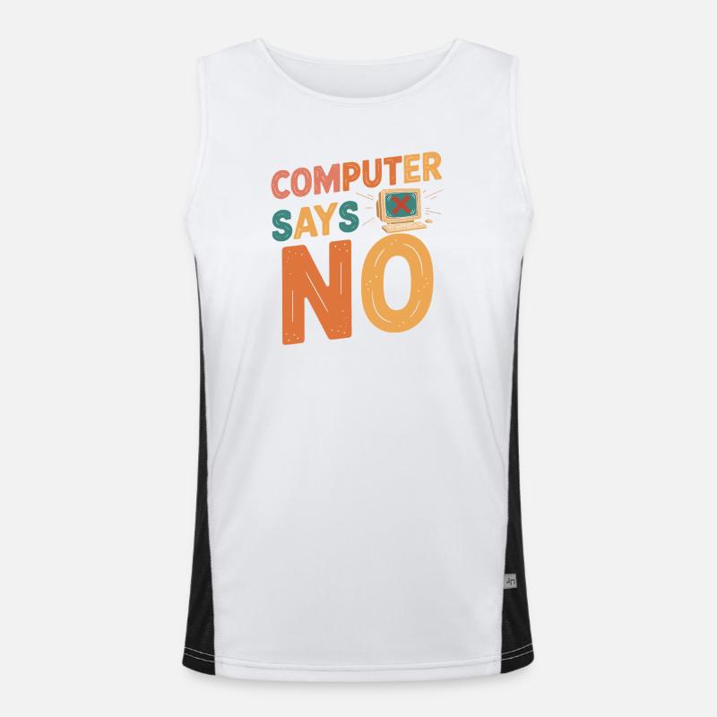 Rétro Computer dit non Débardeur respirant contrasté Homme 