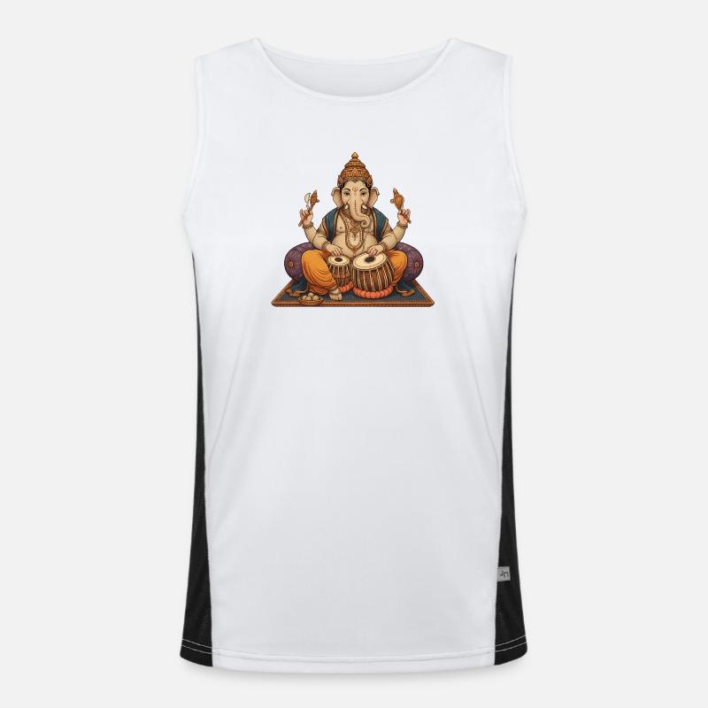 Ganesha Tabla Débardeur respirant contrasté Homme 