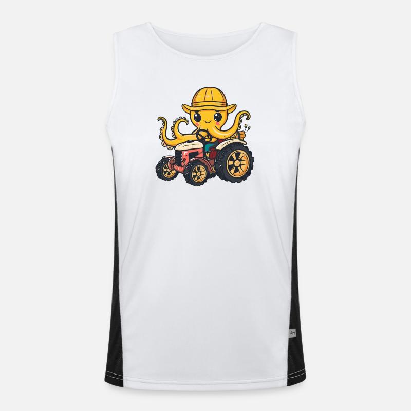 Exploitant de tracteurs pieuvres Débardeur respirant contrasté Homme 