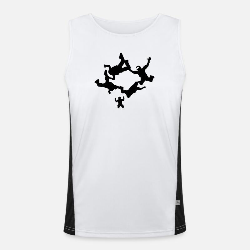 skydiving - Men's Functional Contrast Tank Top  - white/black