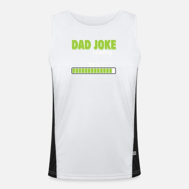 Dad Joke Loading 99% – Funny Gift for Dad Men's Functional Contrast Tank Top 