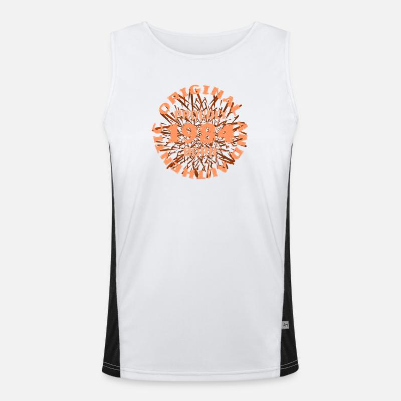 Prozent 1984 Funktionelles Kontrast-Tank Top für Männer 