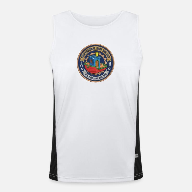 Professioneller Bootsbauer Benchy Patch Funktionelles Kontrast-Tank Top für Männer 
