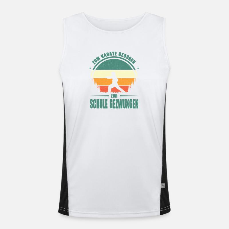 Karate Training Gifts Karate Training - Men's Functional Contrast Tank Top - white/black