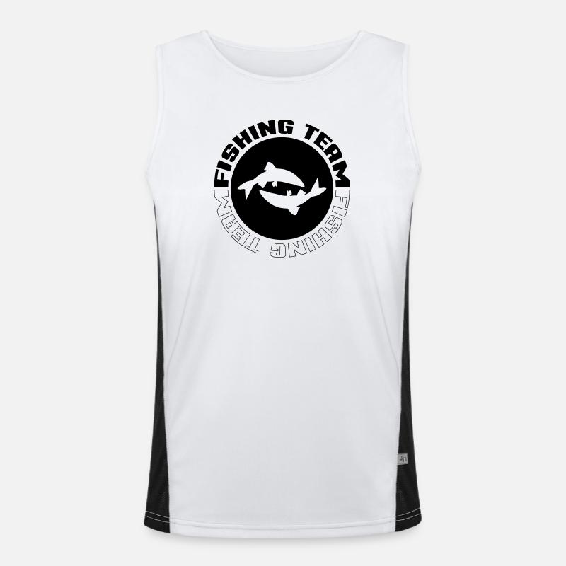 Fishing Team Funktionelles Kontrast-Tank Top für Männer 