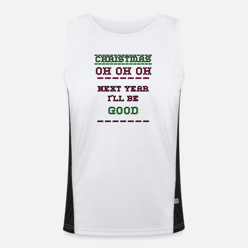 Christmas pixel Funktionelles Kontrast-Tank Top für Männer