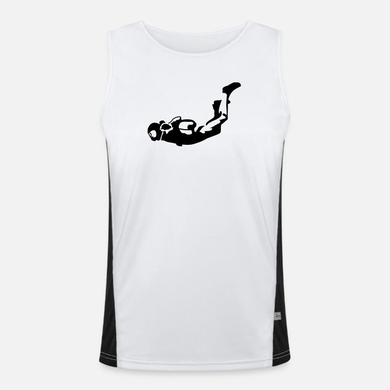Skydiver Funktionelles Kontrast-Tank Top für Männer 