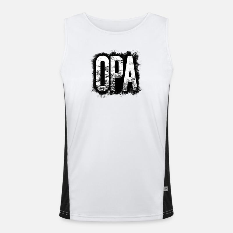 OPA Großvater Geschenkidee Funktionelles Kontrast-Tank Top für Männer 