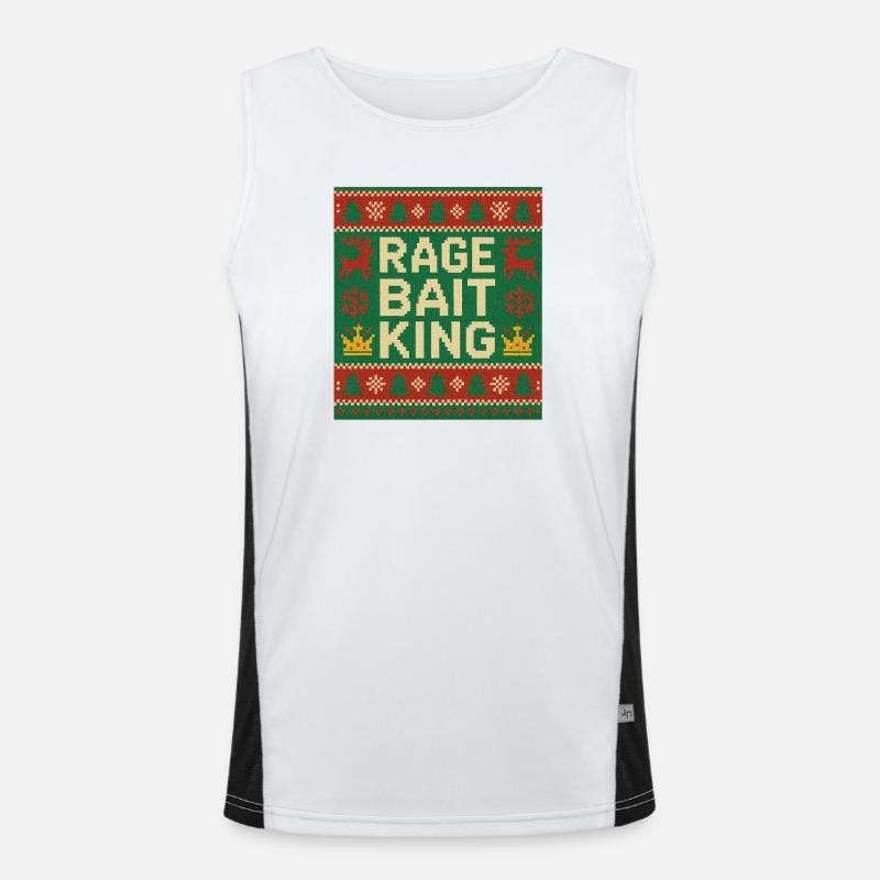 Rage Bait King Hässlicher Pulloverstil, lustiges Meme Funktionelles Kontrast-Tank Top für Männer 