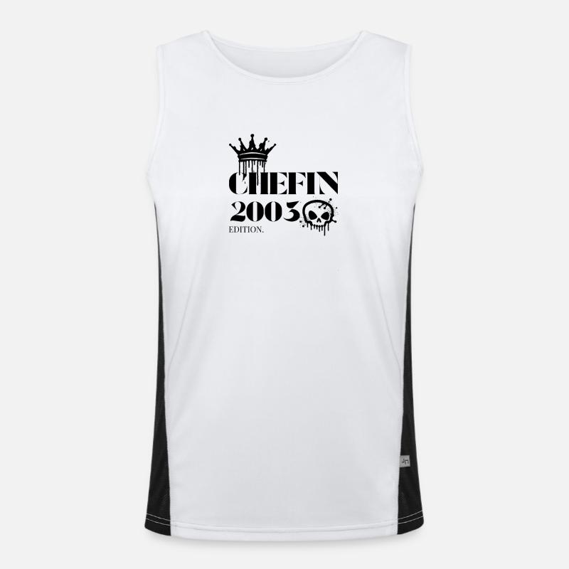 Chefin Edition 2003 Powerfrau 22 years old Men's Functional Contrast Tank Top 