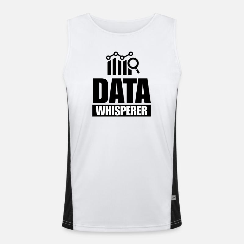 Data Analyst Scientist Engineering Analysis - Men's Functional Contrast Tank Top  - white/black