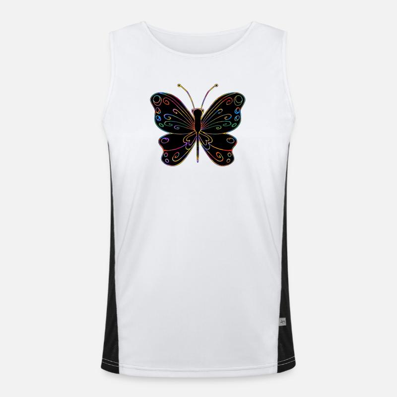 Schmetterling Funktionelles Kontrast-Tank Top für Männer 
