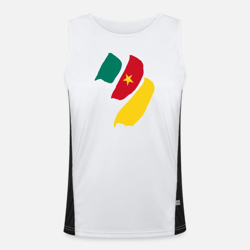 Drapeau du Cameroun Débardeur respirant contrasté Homme 