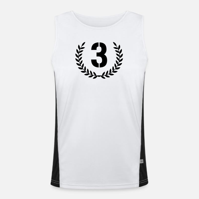 3 Kranz Funktionelles Kontrast-Tank Top für Männer 