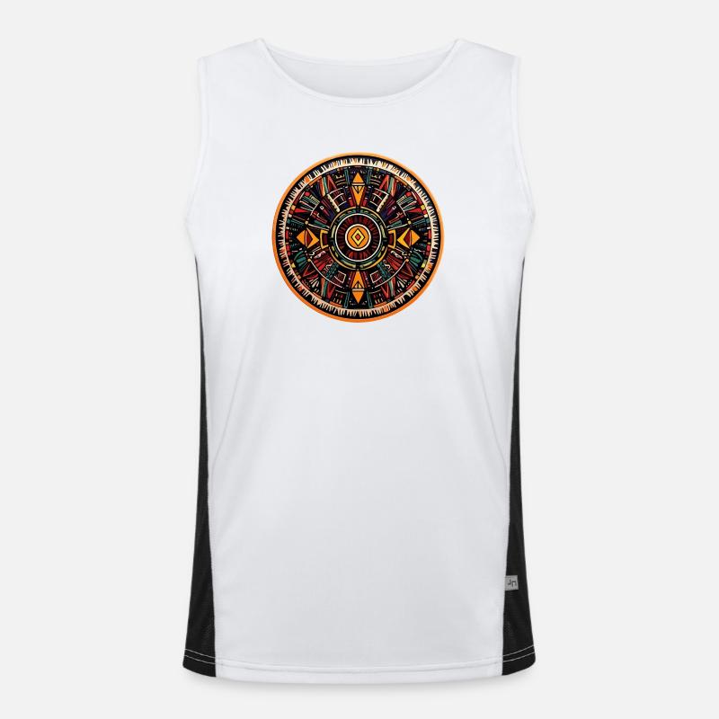 Mandala Fire Circle Men's Functional Contrast Tank Top 