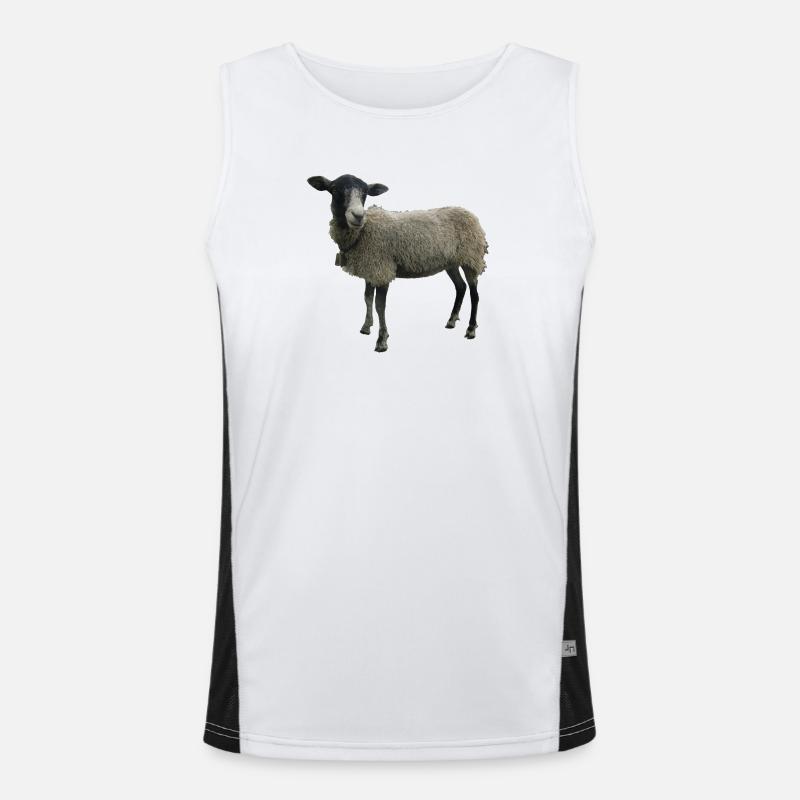 Schaf Funktionelles Kontrast-Tank Top für Männer 