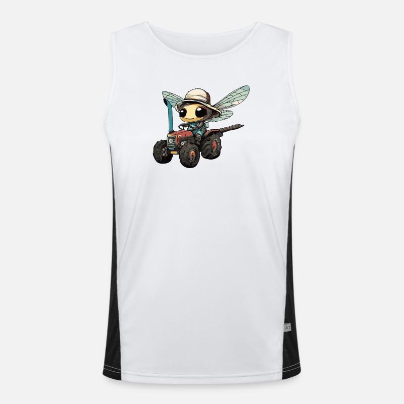 Exploitant de tracteurs libellules Débardeur respirant contrasté Homme 