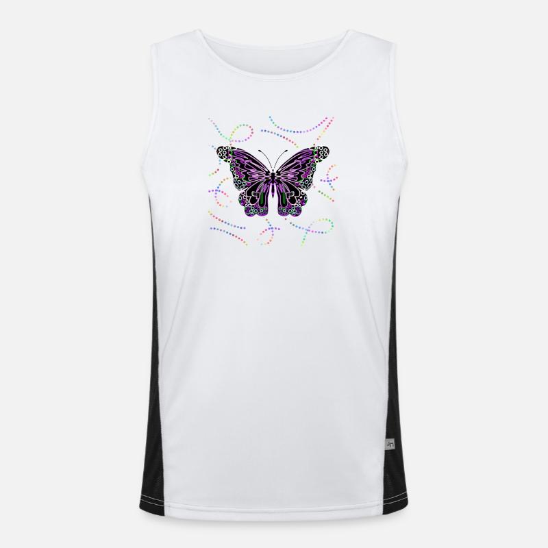 Schmetterling Funktionelles Kontrast-Tank Top für Männer 