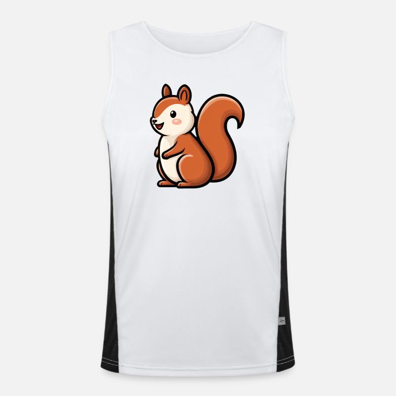 Verspielter Eichhörnchen-Charme Funktionelles Kontrast-Tank Top für Männer 