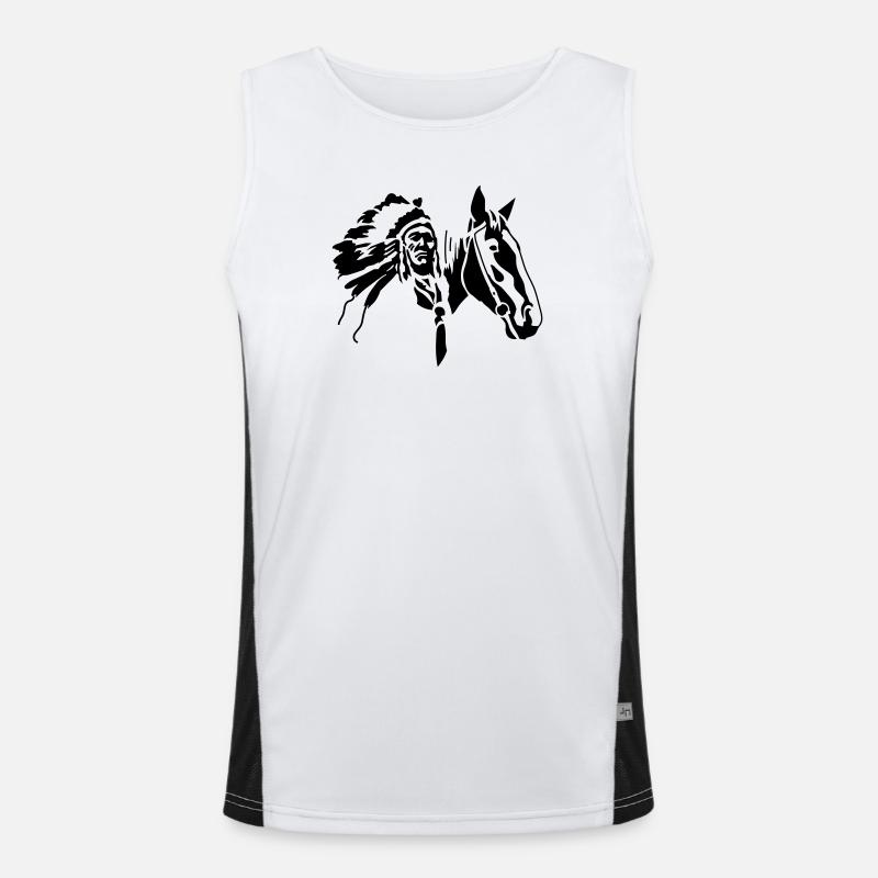 Indians Men's Functional Contrast Tank Top 