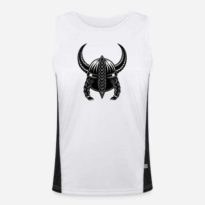 Wikingerhelm Funktionelles Kontrast-Tank Top für Männer 