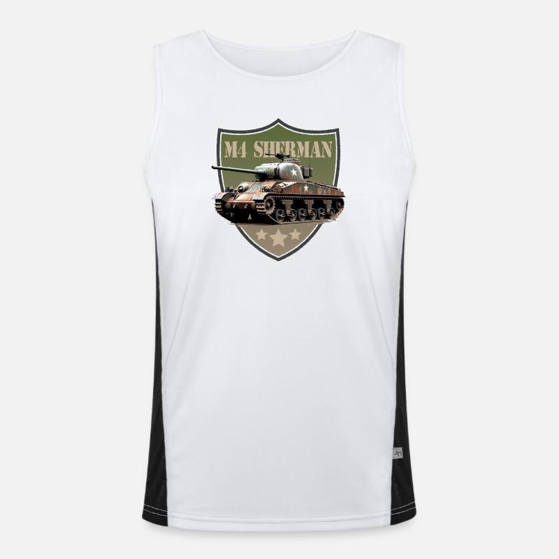 Blason du char M4 Sherman Débardeur respirant contrasté Homme 