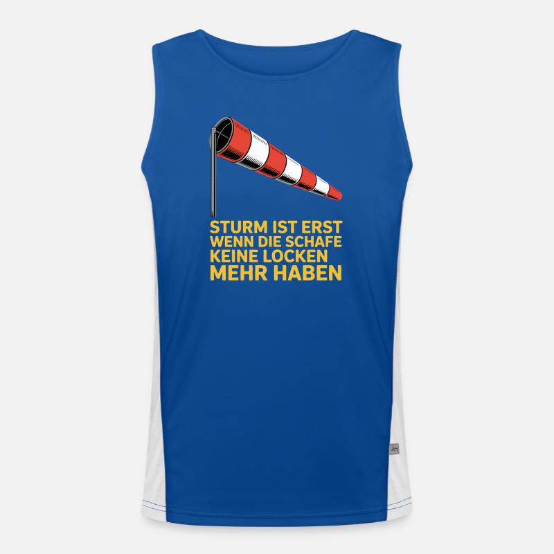 Sturmtext mit Windsock Funktionelles Kontrast-Tank Top für Männer 