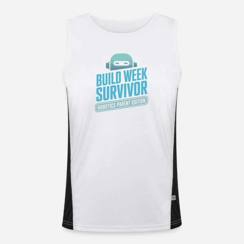 Roboterteam-elterngeschenk Funktionelles Kontrast-Tank Top für Männer 
