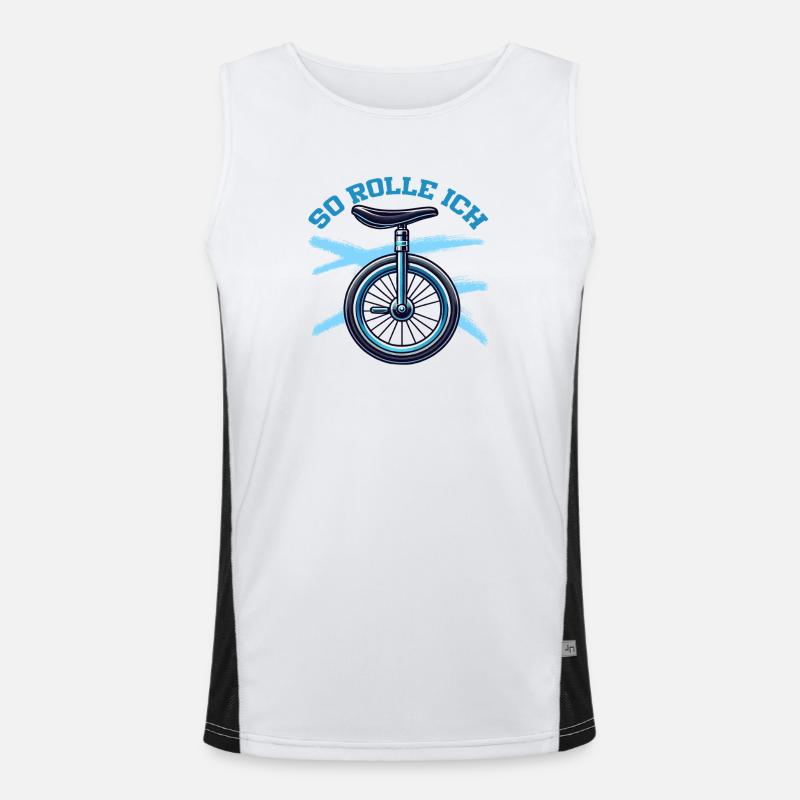 So Rolle Ich Einrad Einradfahrer Funktionelles Kontrast-Tank Top für Männer 