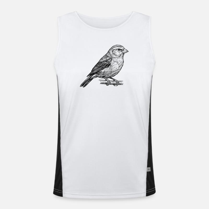 Vogel Singvogel Funktionelles Kontrast-Tank Top für Männer 
