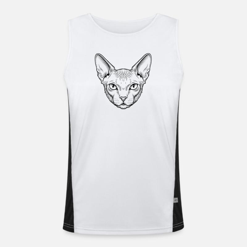 Sphynx Cat Men's Functional Contrast Tank Top 