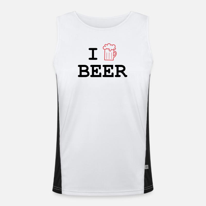 J'aime la bière / Alcool Débardeur respirant contrasté Homme 