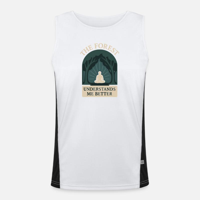 Forest Walk Overthinker Mental Reset Funktionelles Kontrast-Tank Top für Männer 