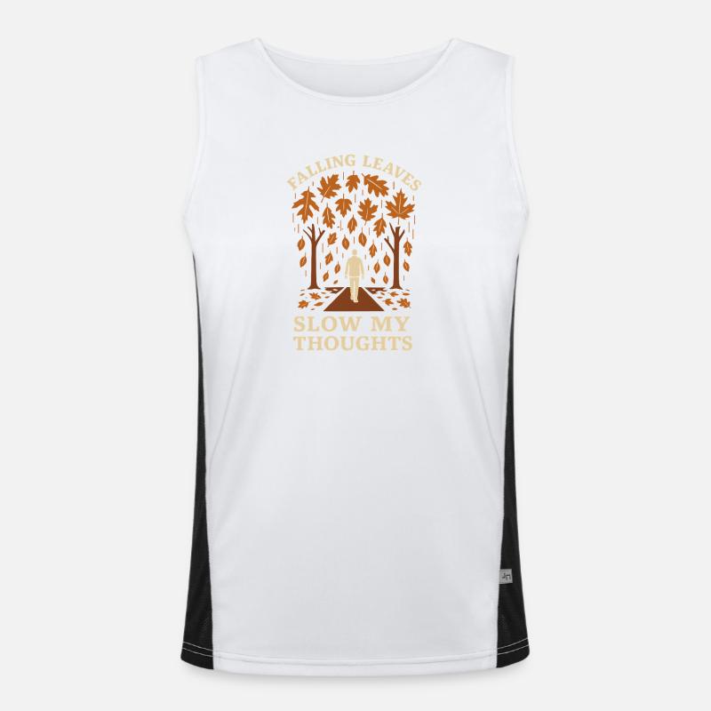 Forest Walk Overthinker Mental Reset - Men's Functional Contrast Tank Top - white/black