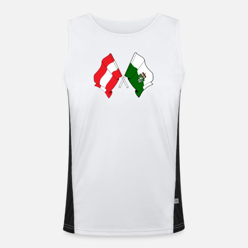 Drapeaux croisés de l’Autriche et de la Styrie Débardeur respirant contrasté Homme 