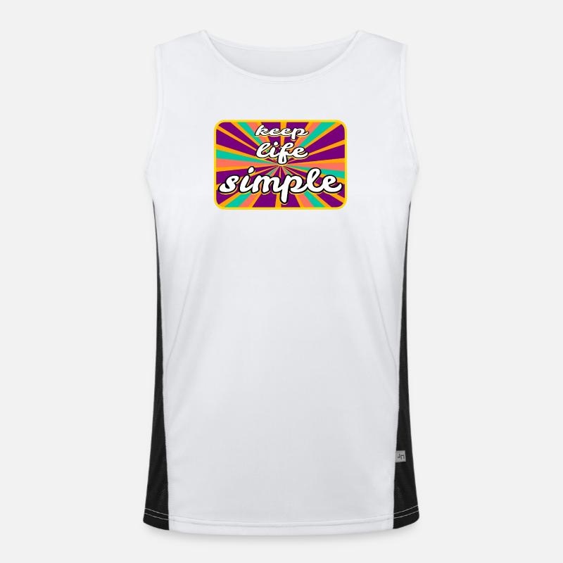 Das einfache Leben Funktionelles Kontrast-Tank Top für Männer 