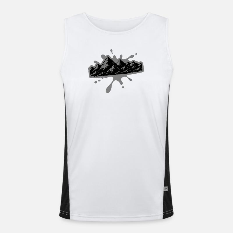 Mountains Blobs Men's Functional Contrast Tank Top 